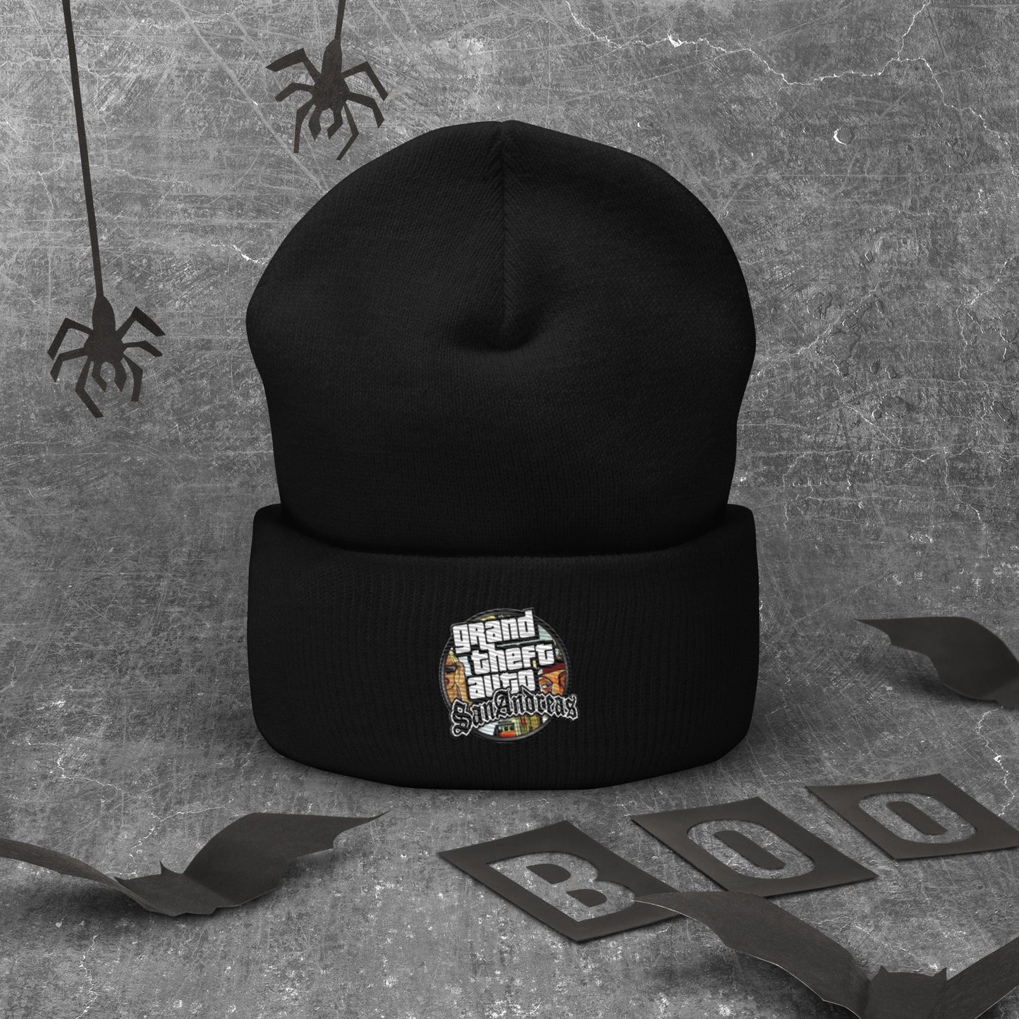 Bonnet a revers GTA San Andreas noir vue 3 - Vetshopidee
