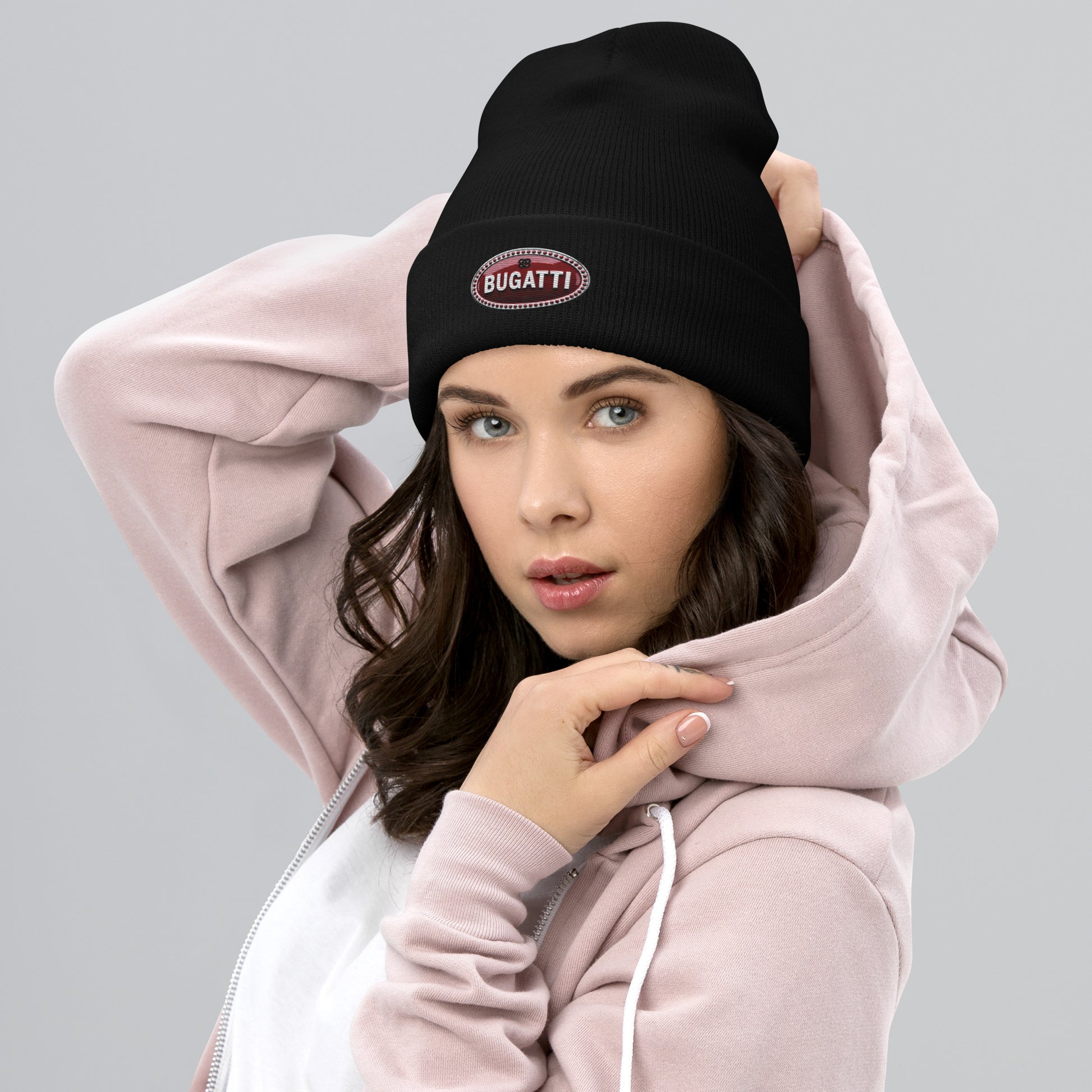 Bonnet a revers BUGGATI noir vue 2 - Vetshopidee