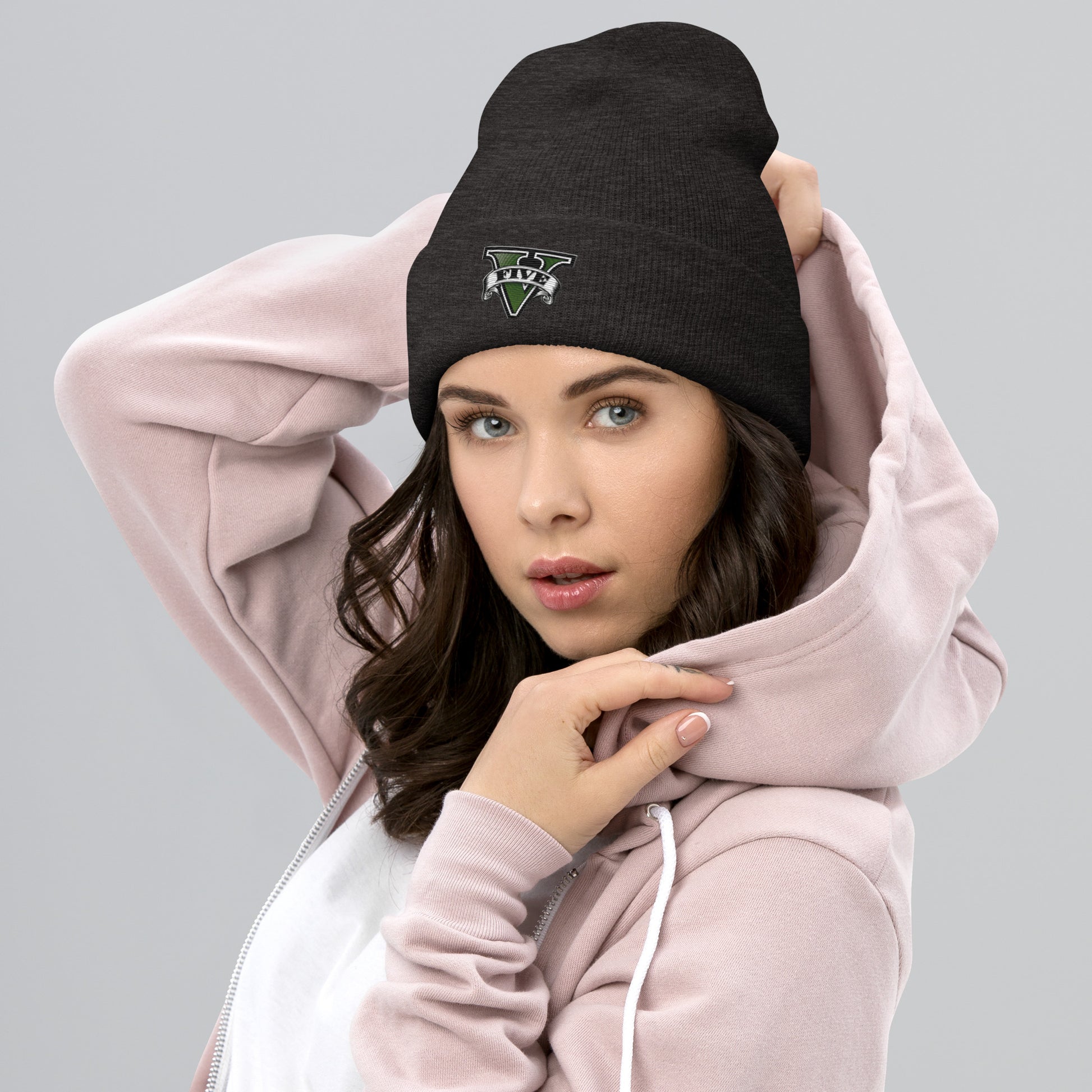 Bonnet a revers GTA V gris fonce - Vetshopidee
