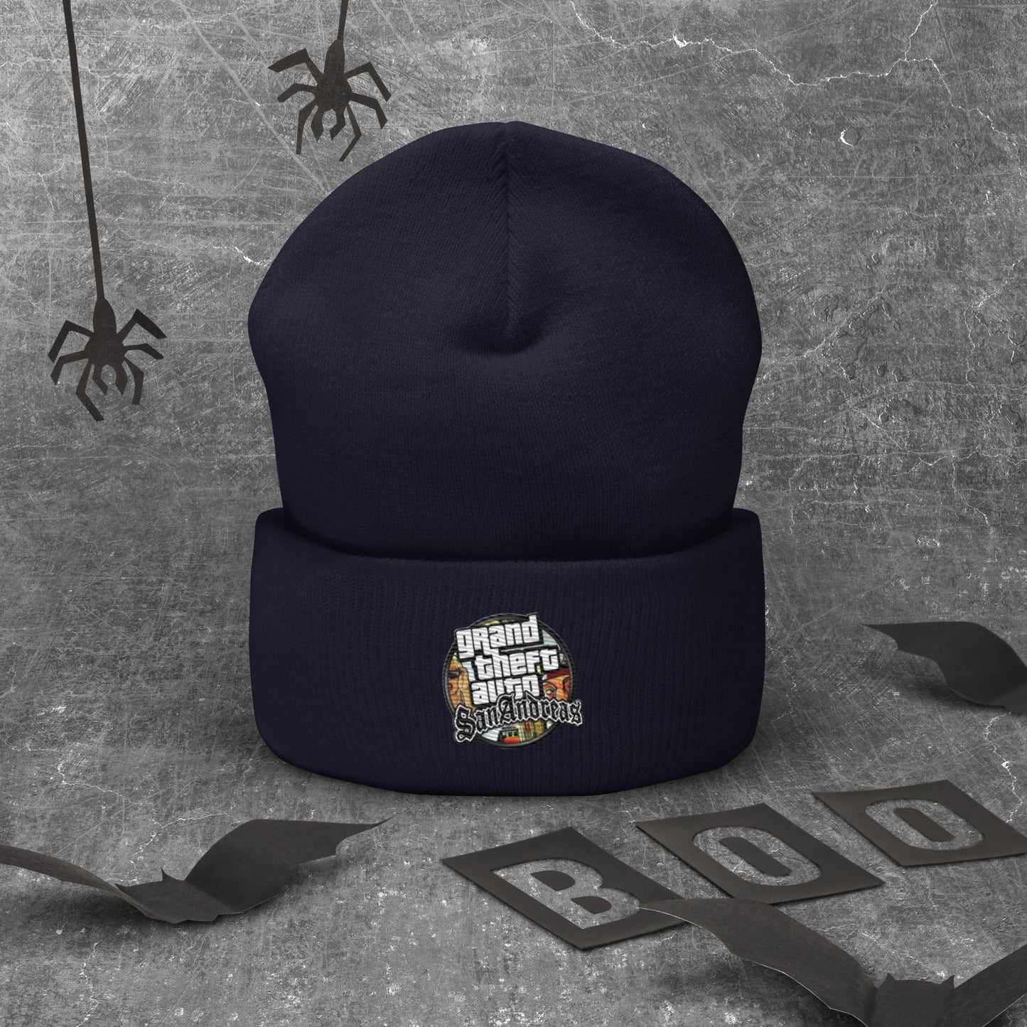 Bonnet a revers GTA San Andreas bleu marine vue 2 - Vetshopidee
