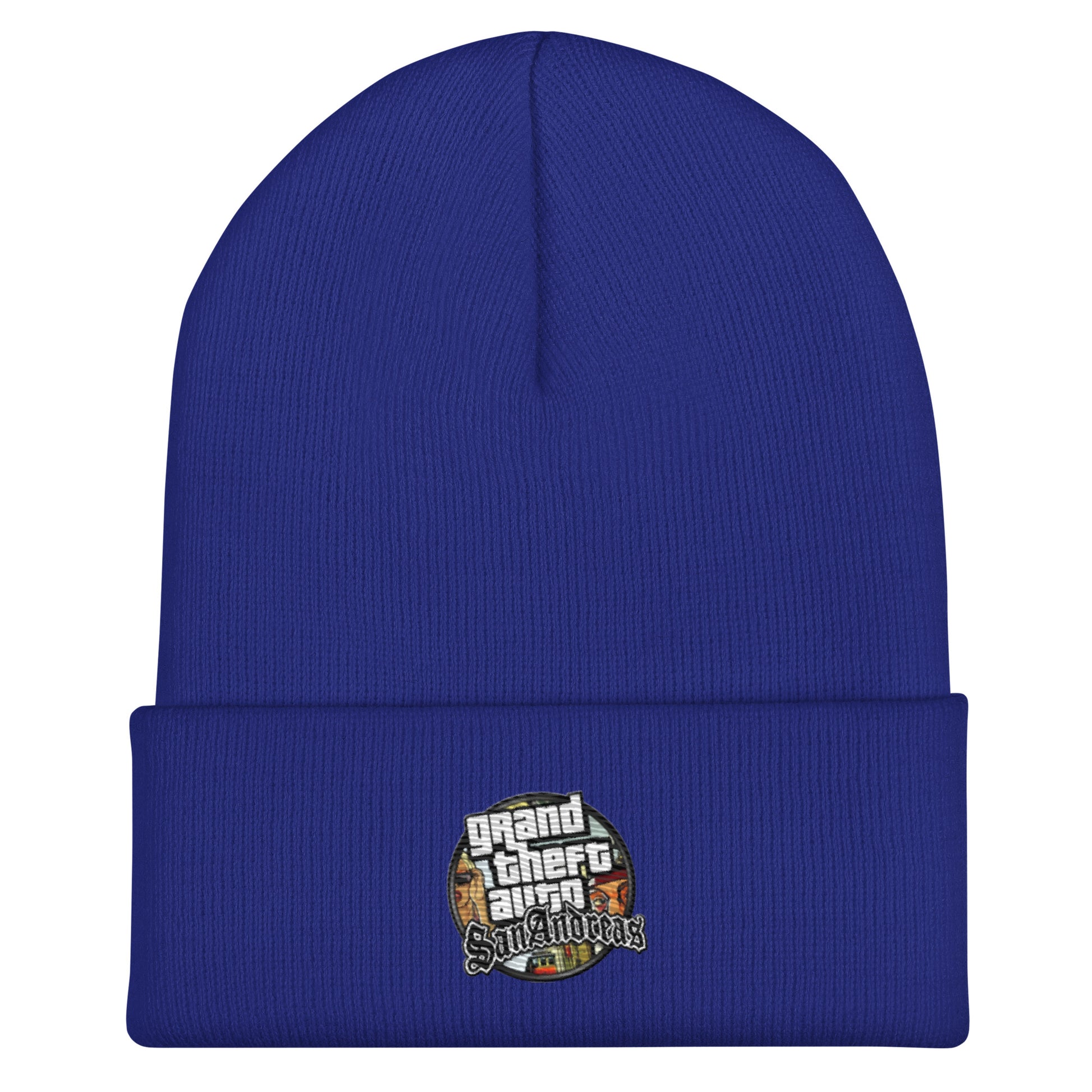 Bonnet a revers GTA San Andreas bleu roi vue 3 - Vetshopidee