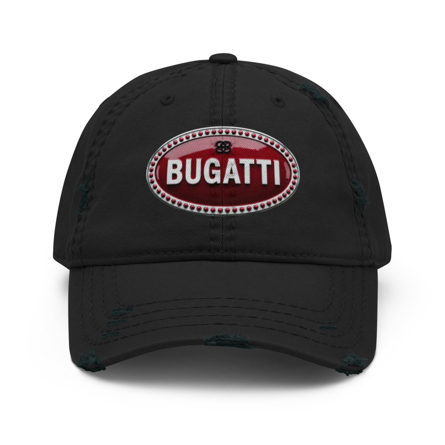 Casquette effet use BUGGATI noir devant - Vetshopidee