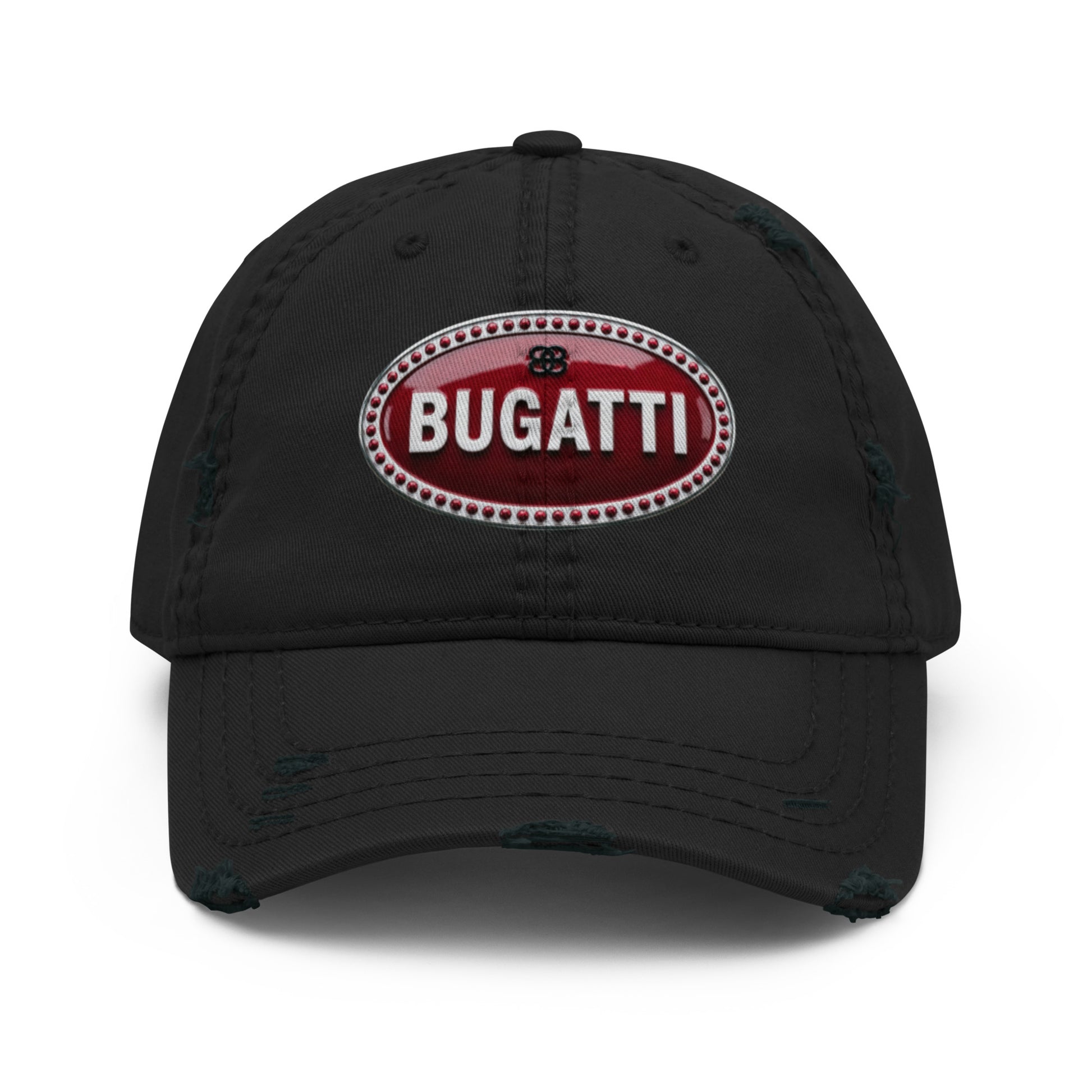 Casquette effet use BUGGATI noir devant - Vetshopidee
