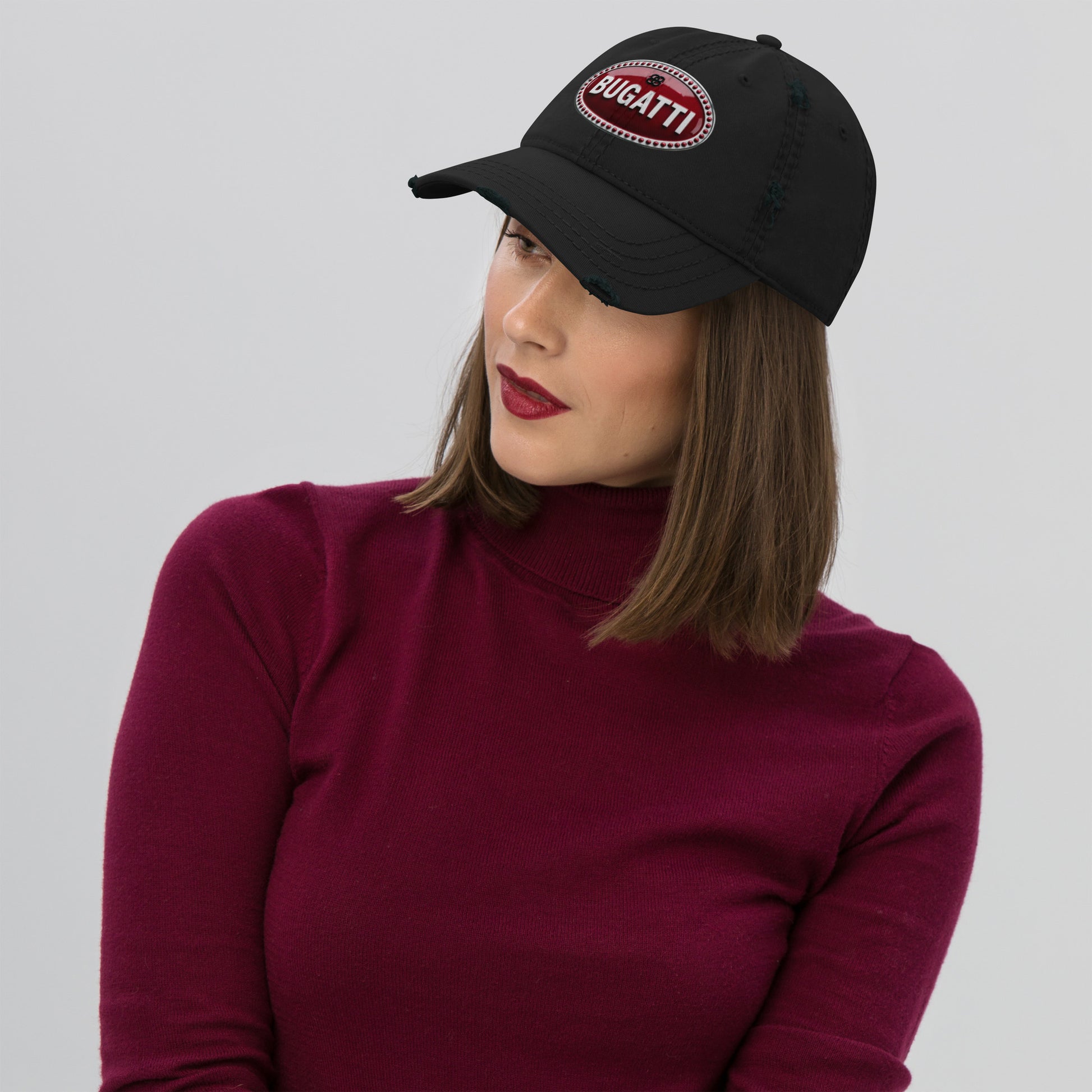 Casquette effet use BUGGATI noir devant vue 2 - Vetshopidee