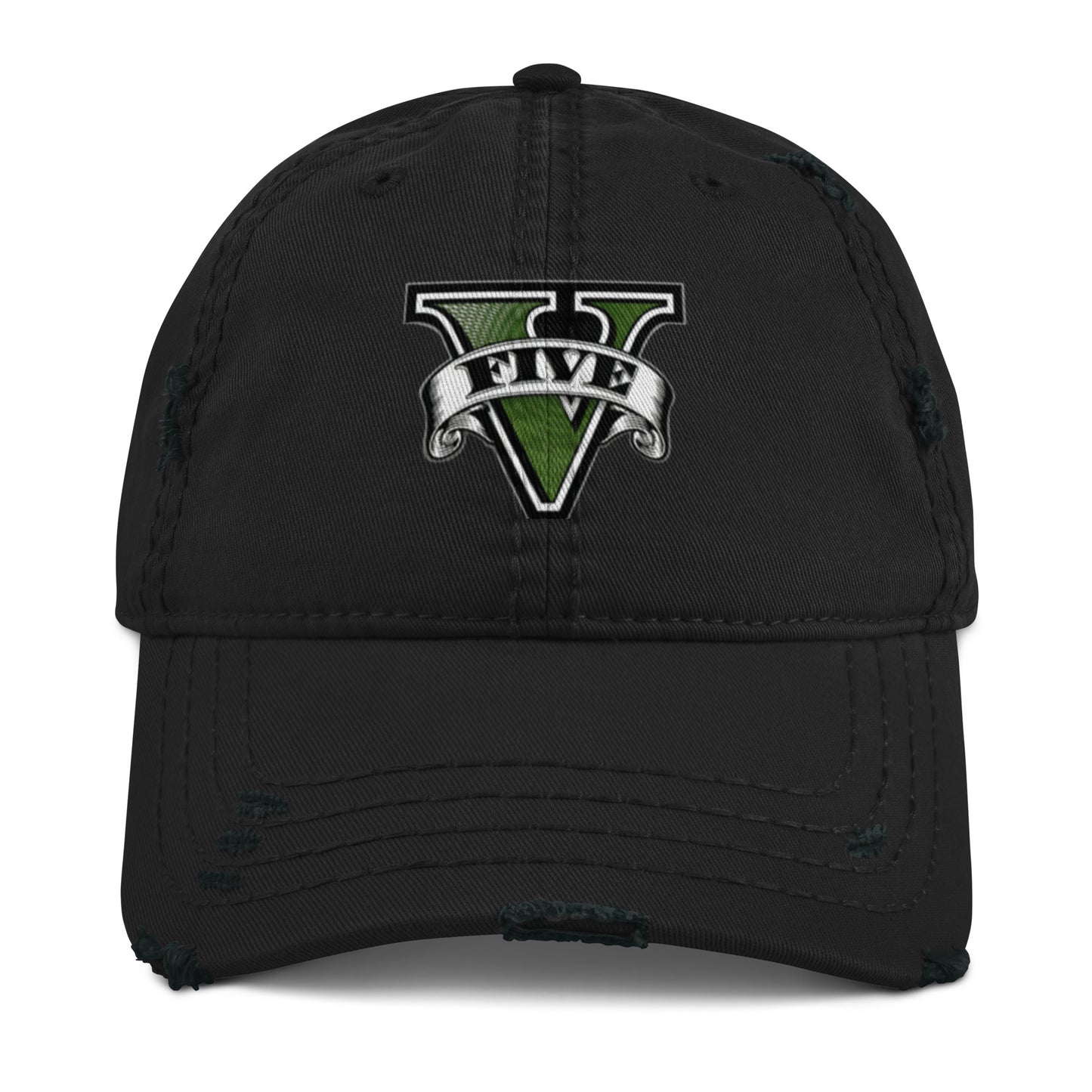 Casquette effet use GTA V noir devant - Vetshopidee