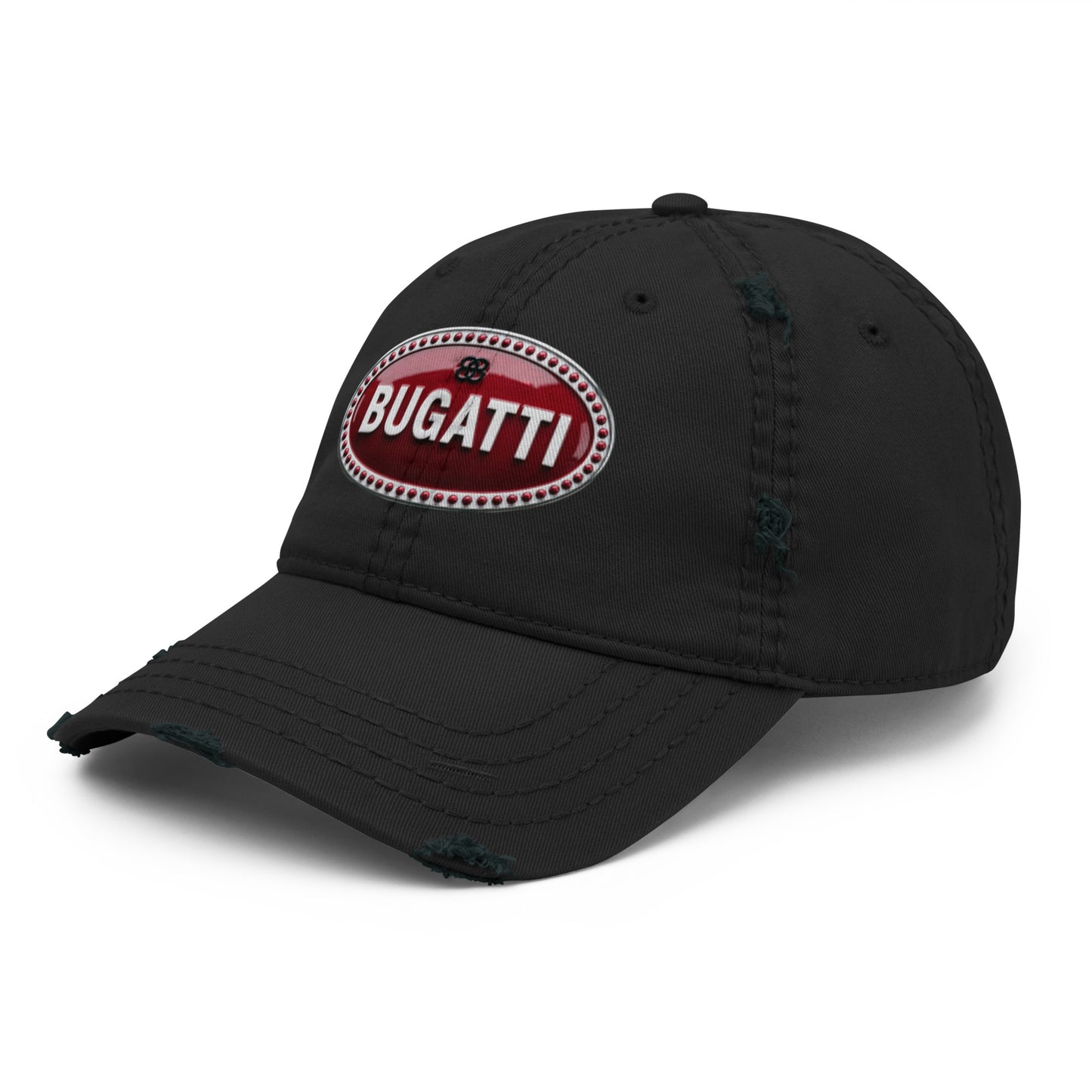 Casquette effet use BUGGATI noir avant gauche - Vetshopidee
