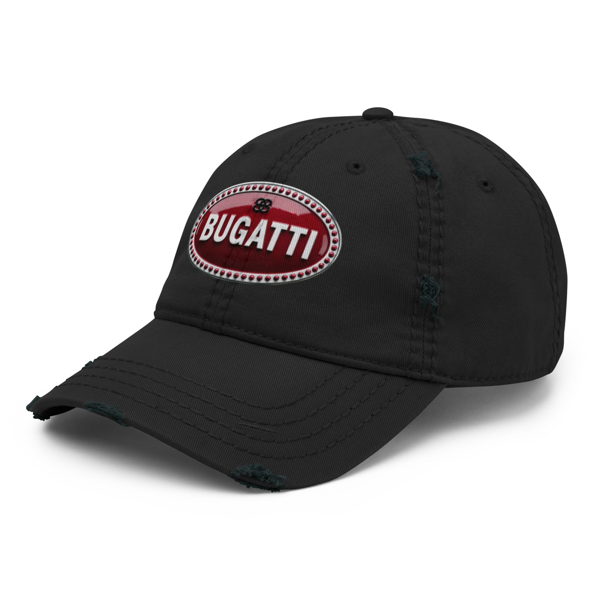 Casquette effet use BUGGATI noir avant gauche - Vetshopidee