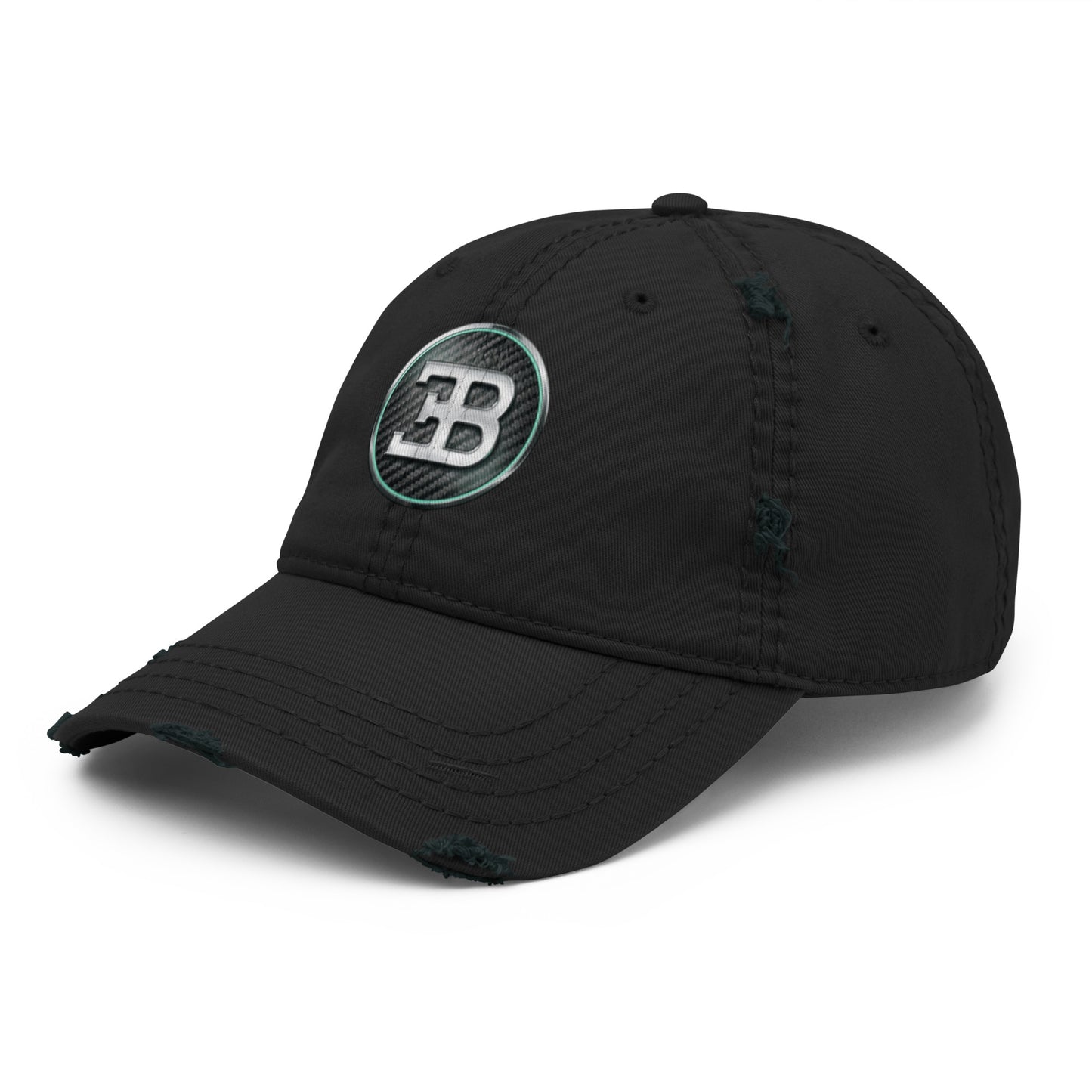 Casquette effet use BUGGATI 2 noir avant gauche - Vetshopidee