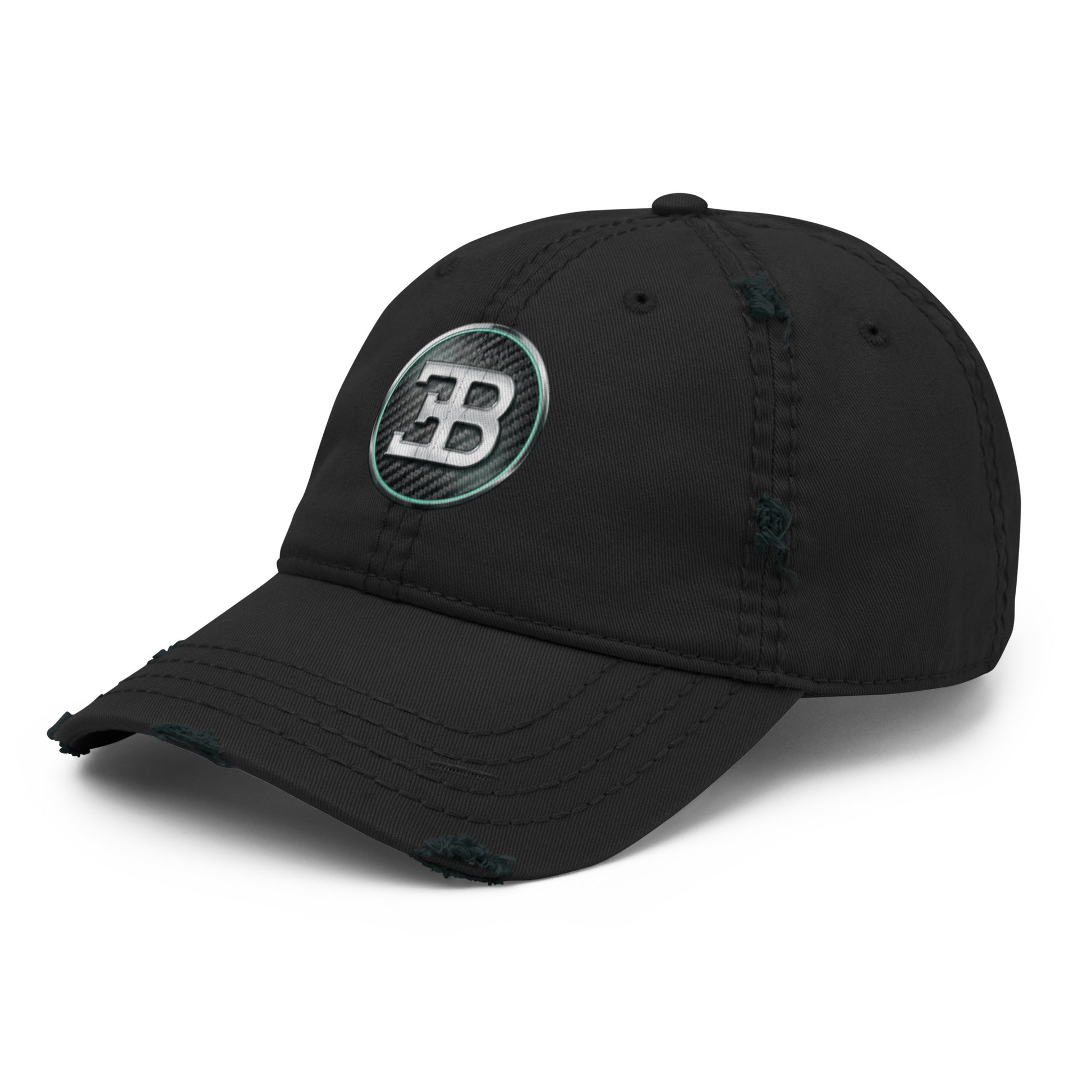 Casquette effet use BUGGATI 2 noir avant gauche - Vetshopidee