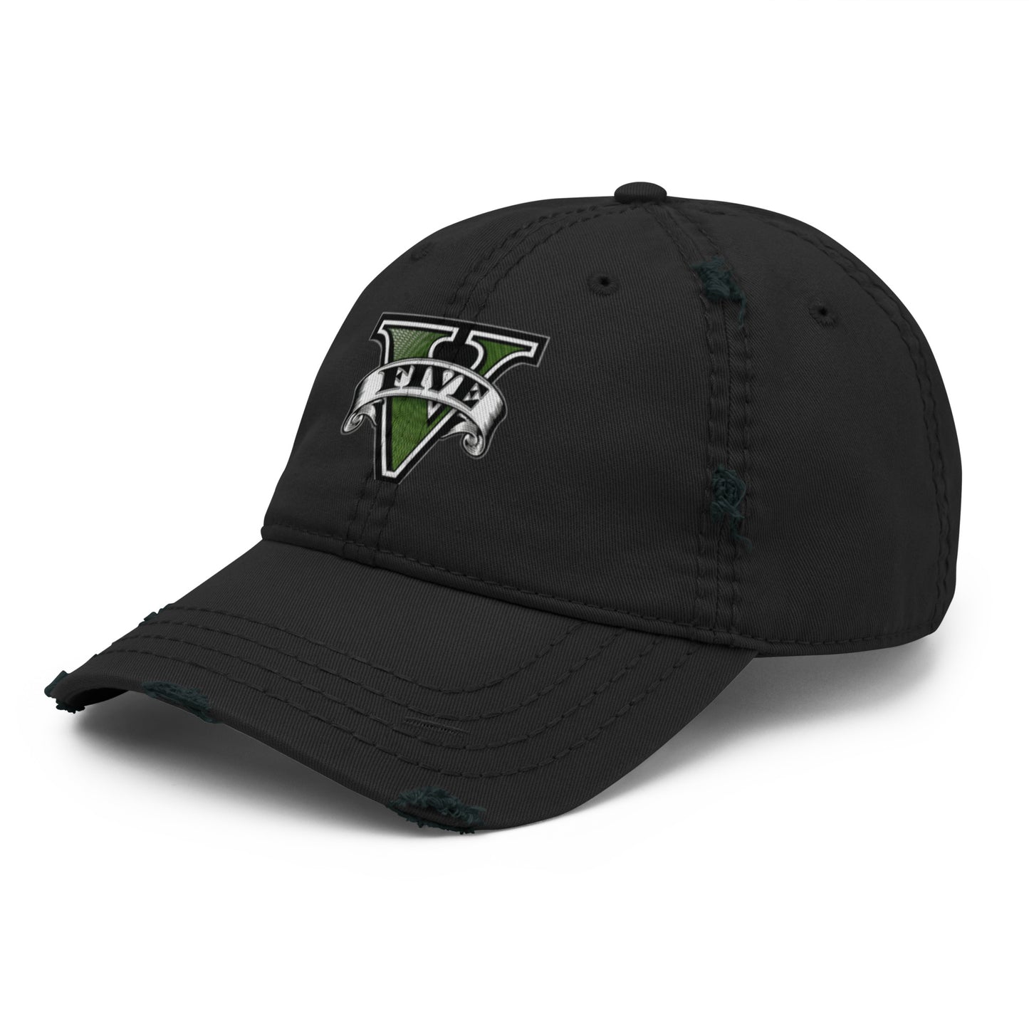 Casquette effet use GTA V noir avant gauche - Vetshopidee