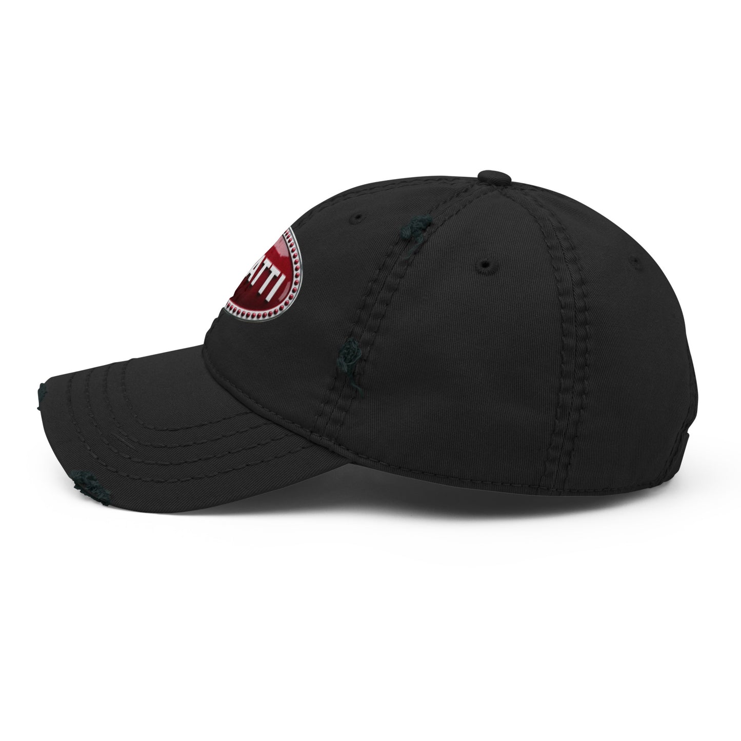 Casquette effet use BUGGATI noir cote gauche - Vetshopidee