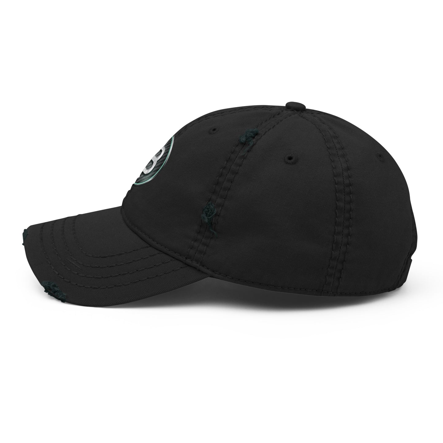 Casquette effet use BUGGATI 2 noir cote gauche - Vetshopidee