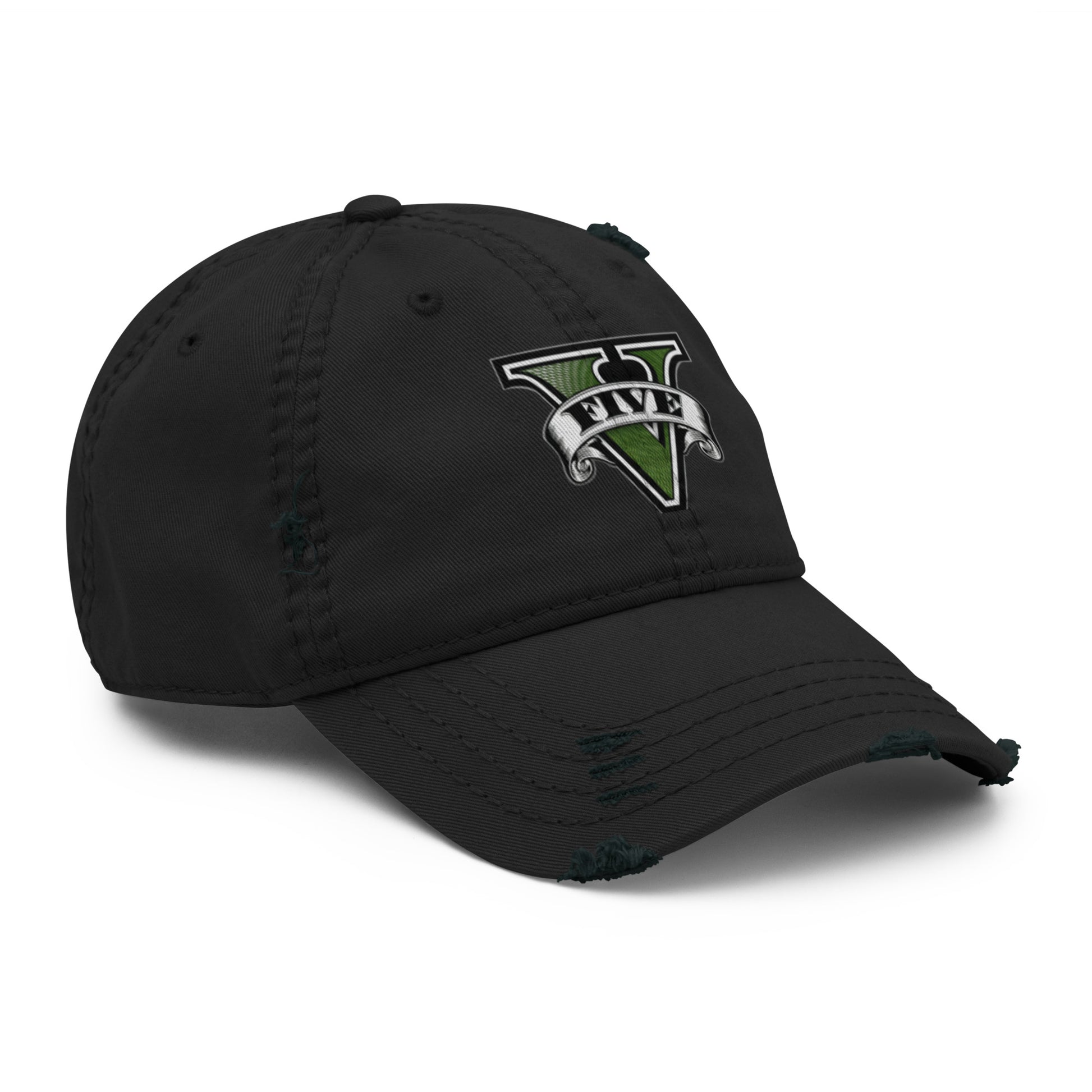 Casquette effet use GTA V noir avant droit - Vetshopidee