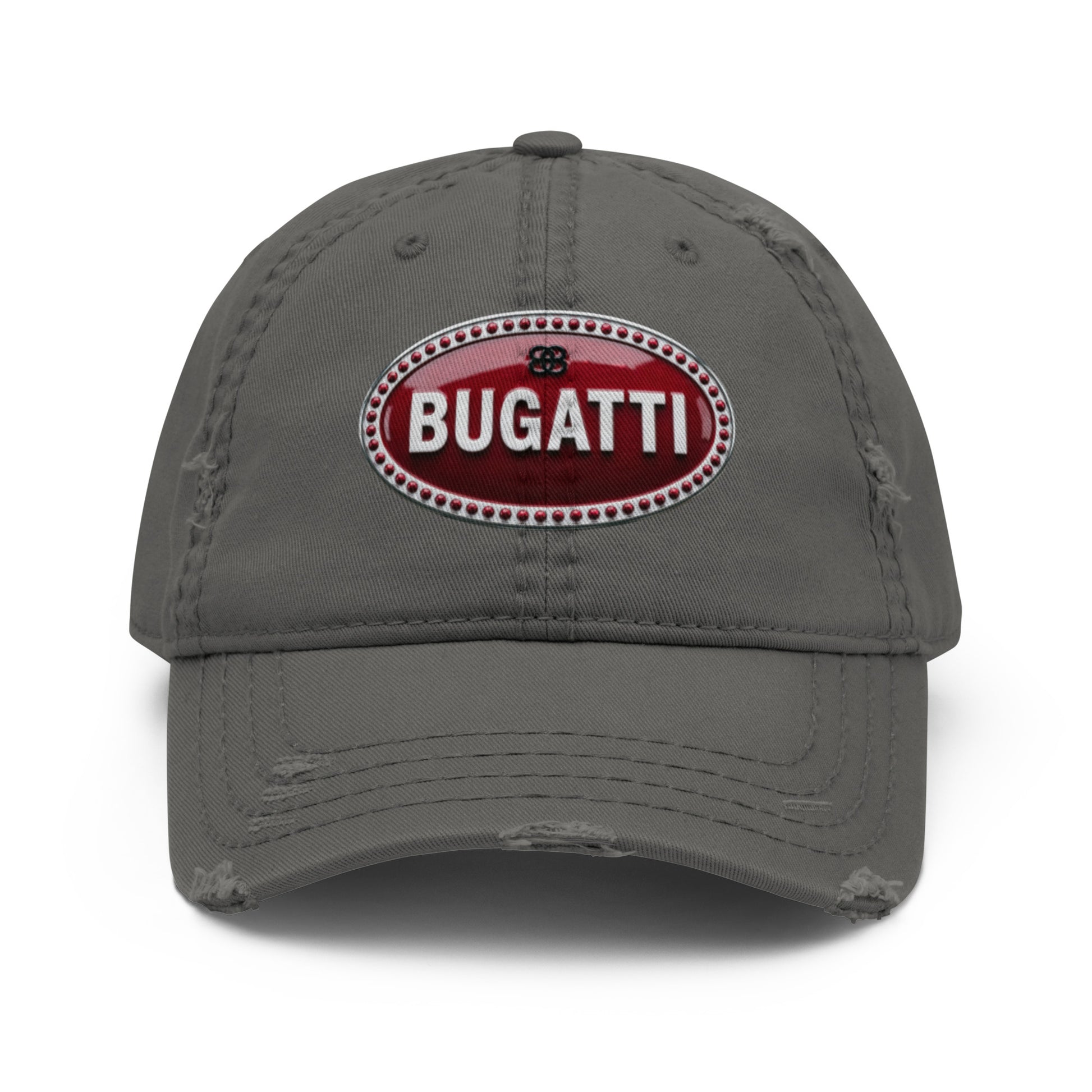 Casquette effet use BUGGATI gris anthracite devant vue 2 - Vetshopidee