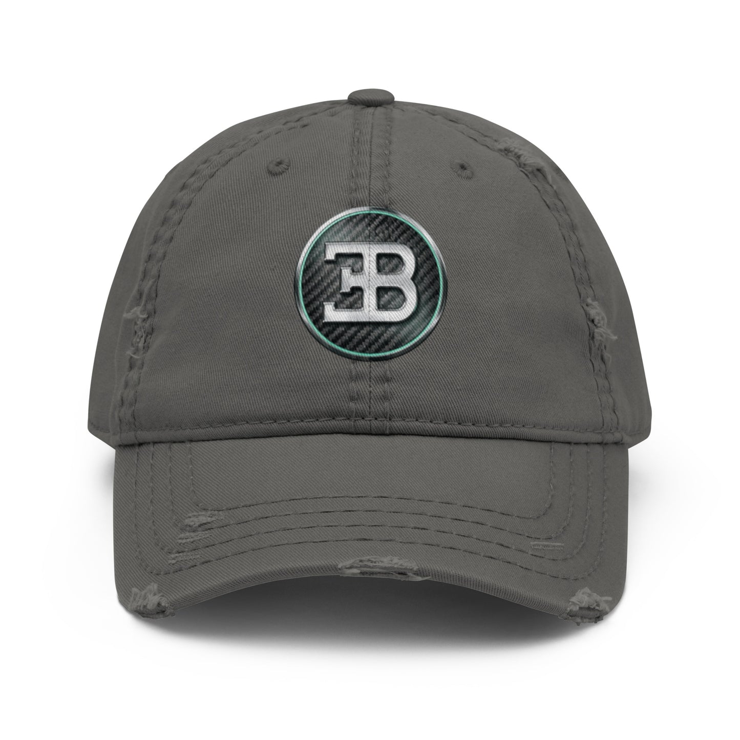 Casquette effet use BUGGATI 2 gris anthracite devant - Vetshopidee
