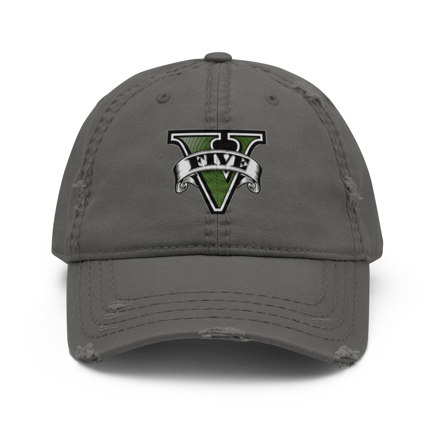Casquette effet use GTA V gris anthracite devant vue 2 - Vetshopidee