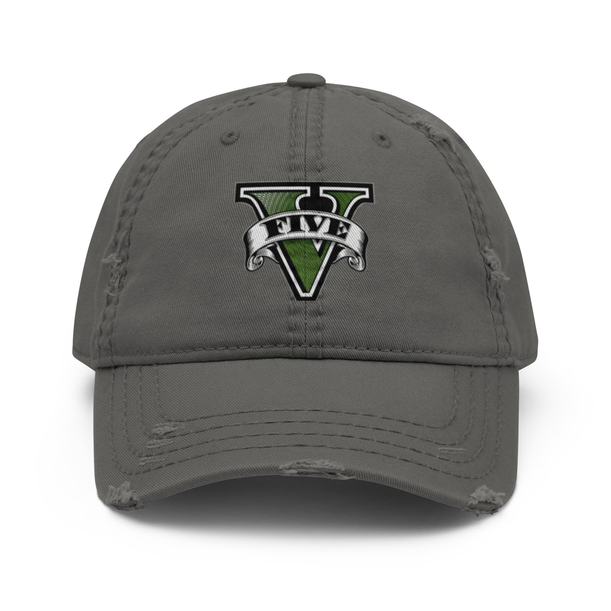 Casquette effet use GTA V gris anthracite devant vue 2 - Vetshopidee