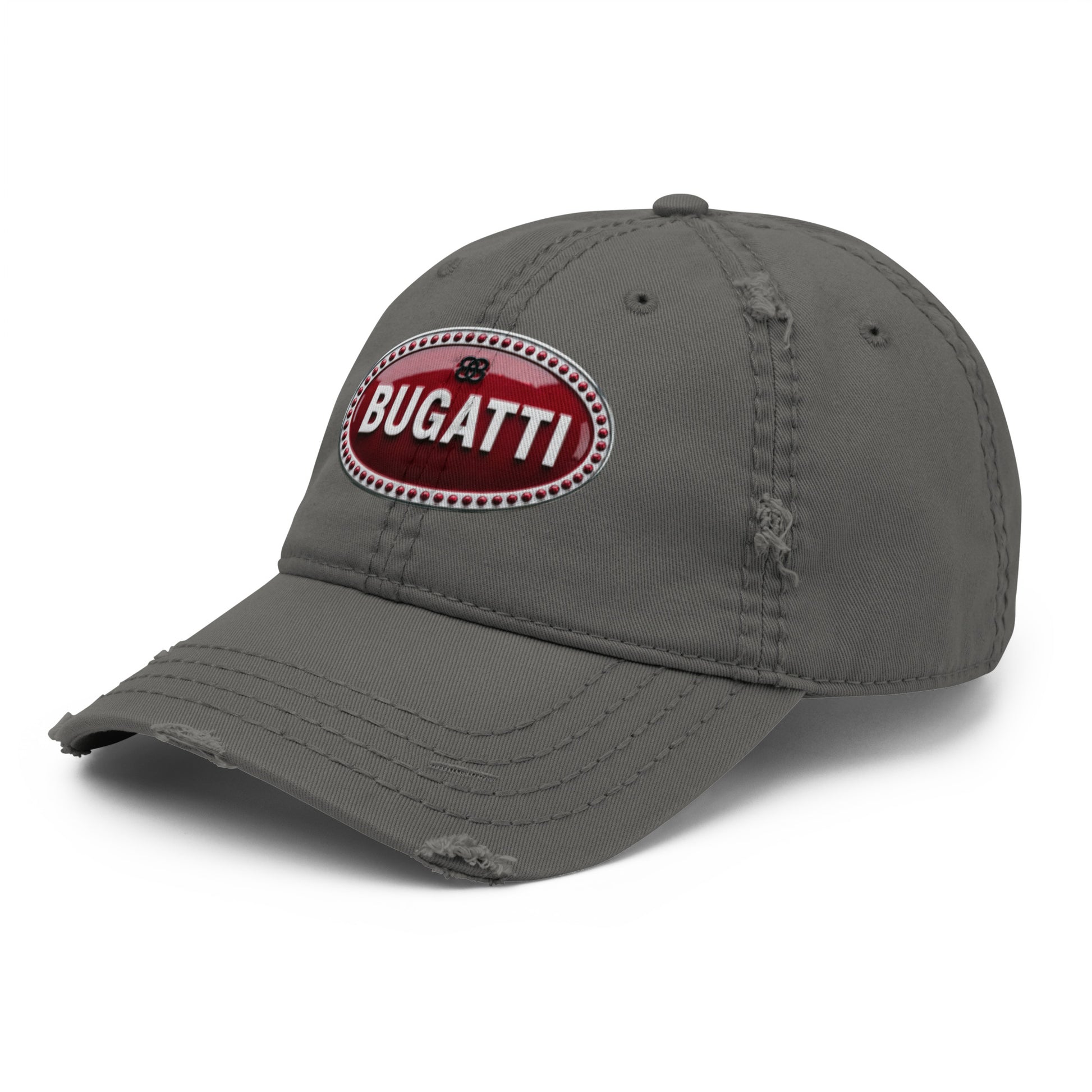 Casquette effet use BUGGATI gris anthracite avant gauche - Vetshopidee