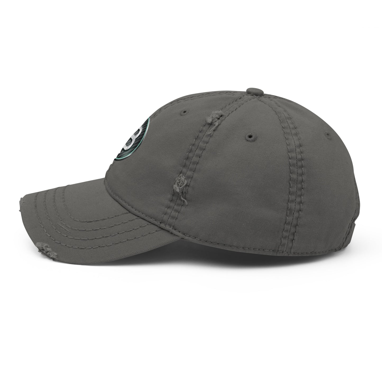 Casquette effet use BUGGATI 2 gris anthracite cote gauche - Vetshopidee