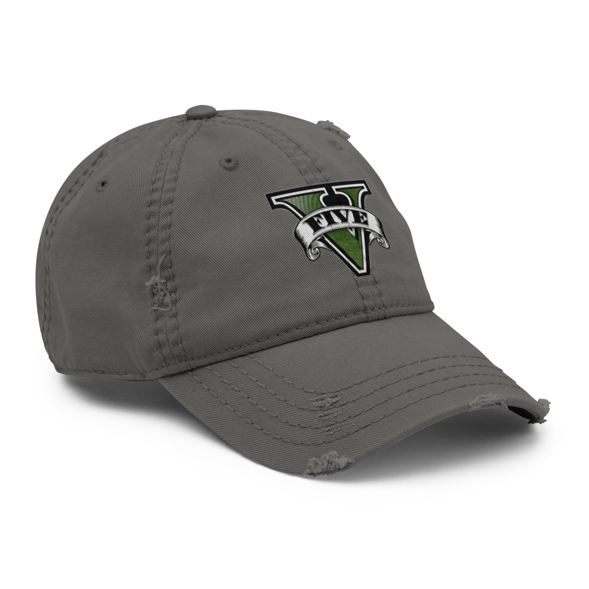 Casquette effet use GTA V gris anthracite avant droit - Vetshopidee