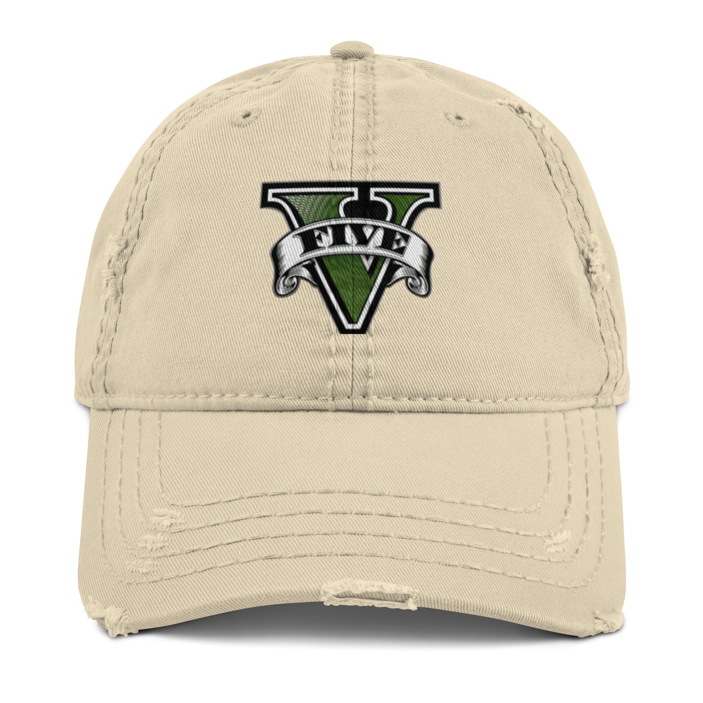 Casquette effet use GTA V kaki devant - Vetshopidee