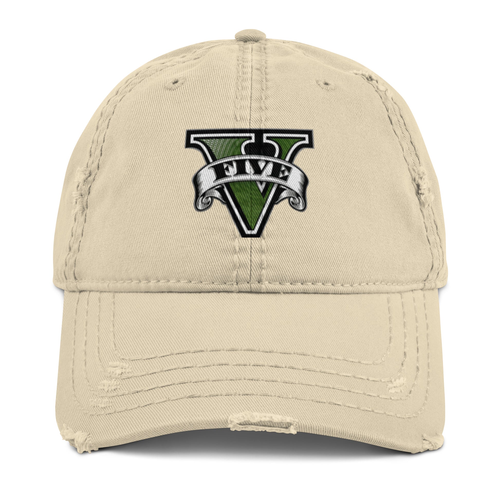 Casquette effet use GTA V kaki devant - Vetshopidee