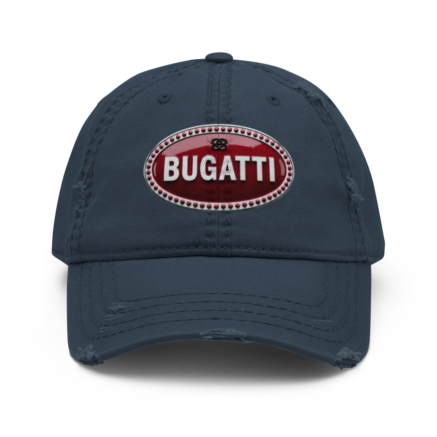 Casquette effet use BUGGATI bleu marine devant vue 2 - Vetshopidee