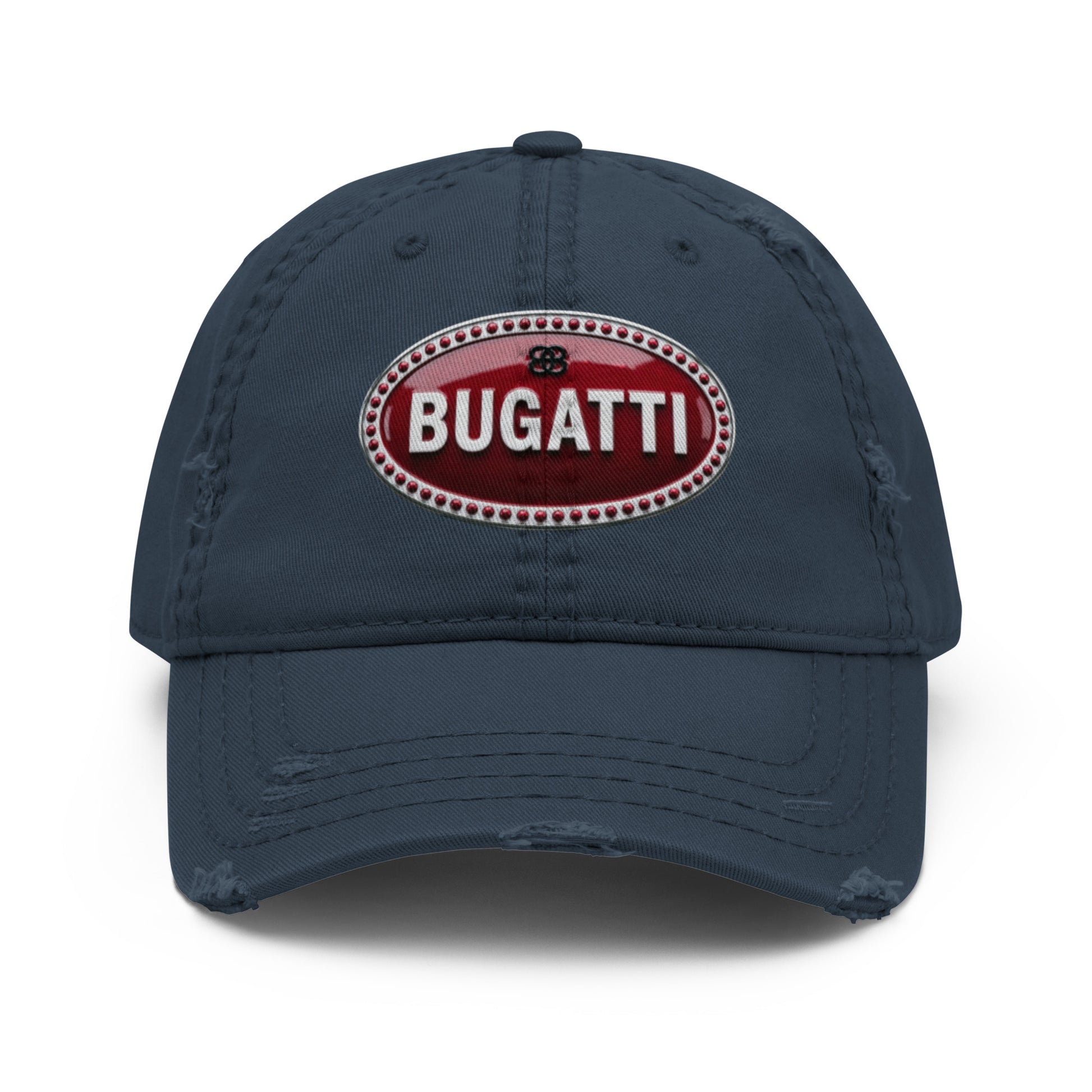 Casquette effet use BUGGATI bleu marine devant vue 2 - Vetshopidee