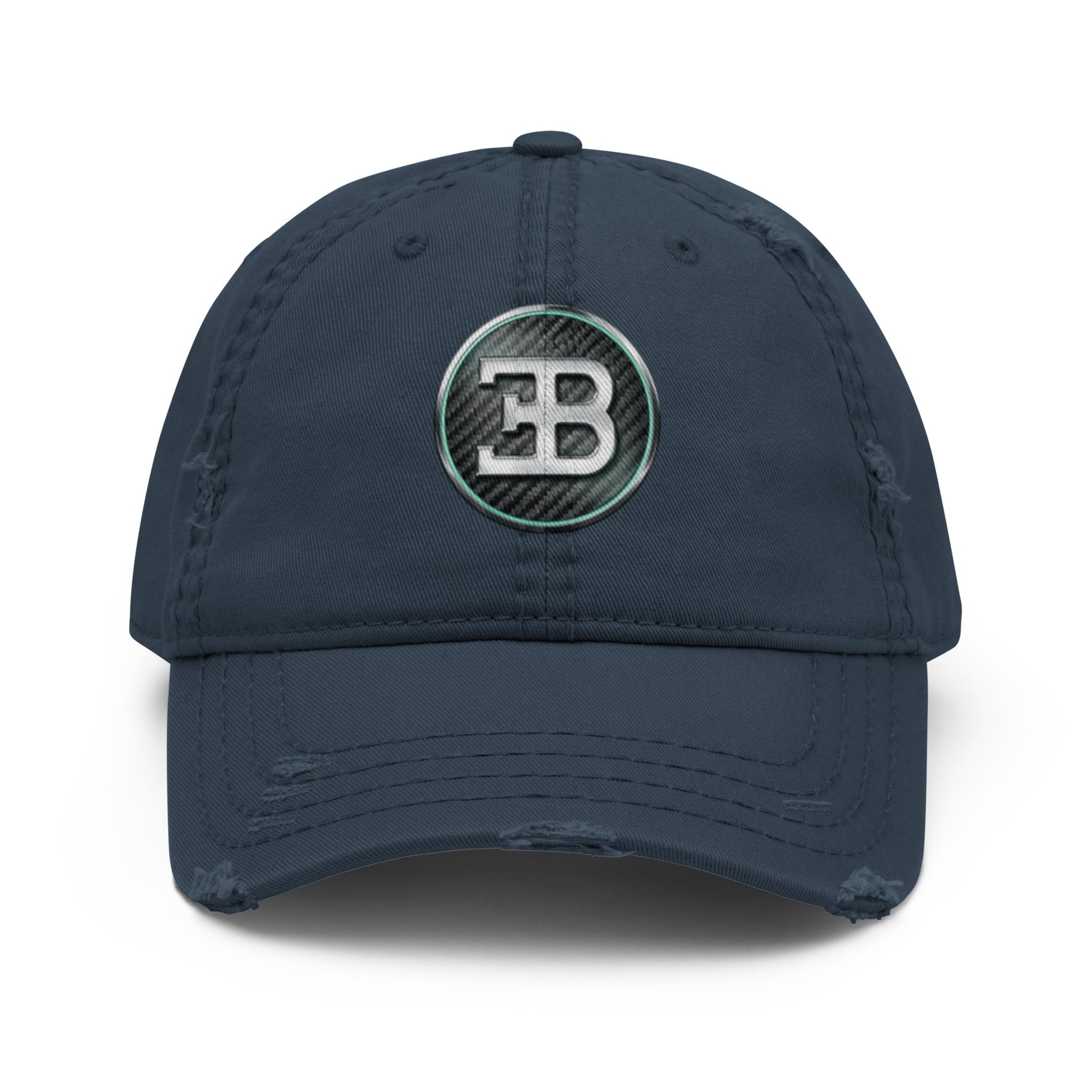 Casquette effet use BUGGATI 2 bleu marine devant - Vetshopidee