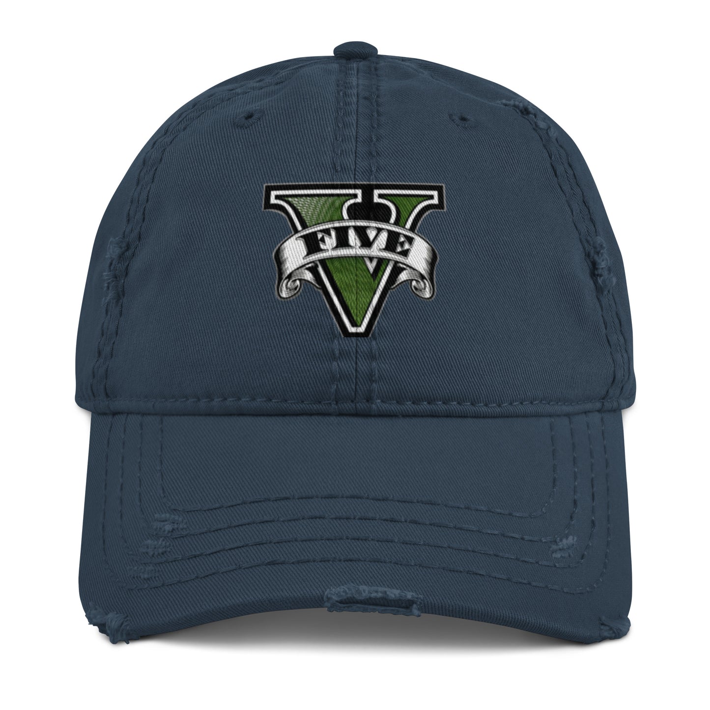 Casquette effet use GTA V bleu marine devant - Vetshopidee