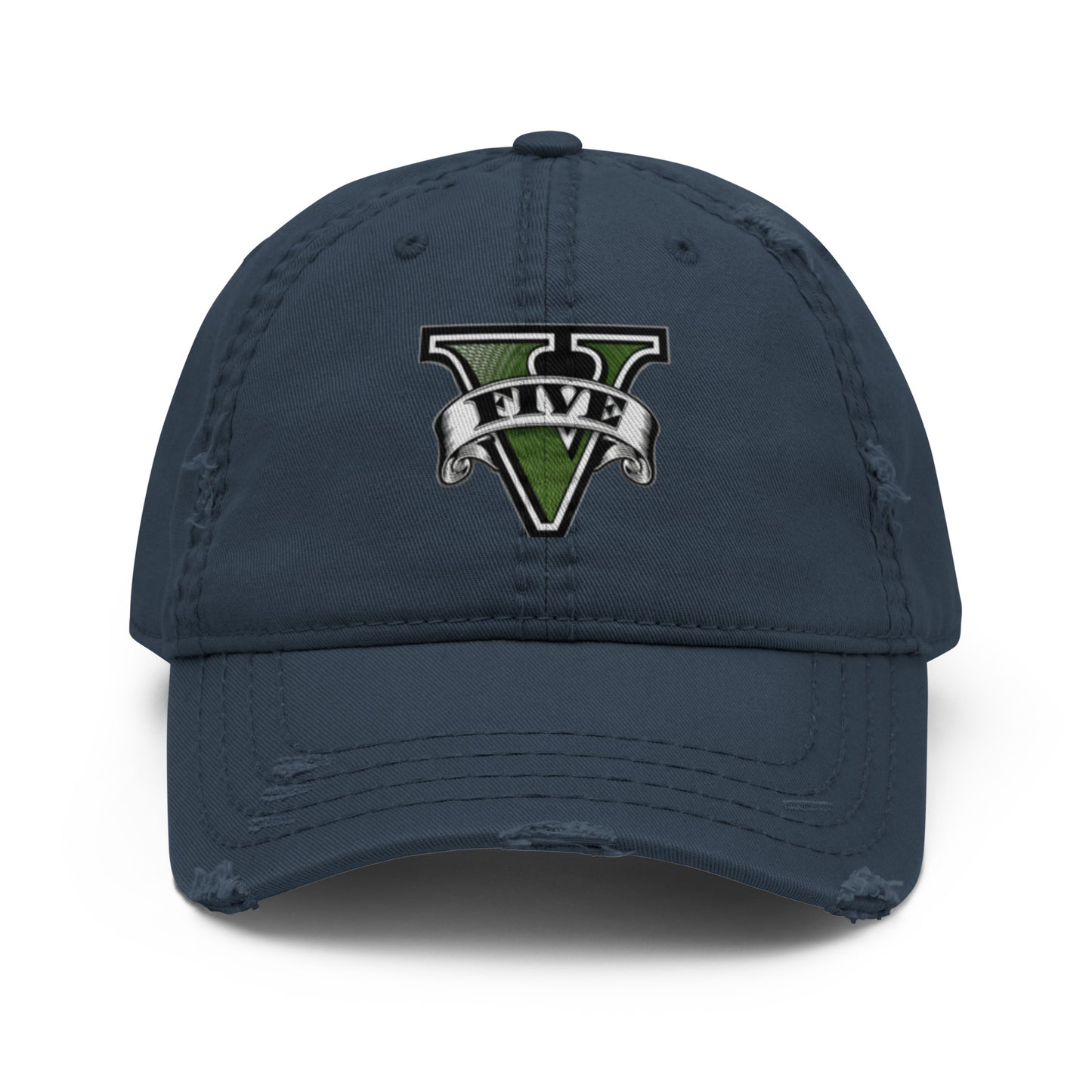 Casquette effet use GTA V bleu marine devant vue 2 - Vetshopidee