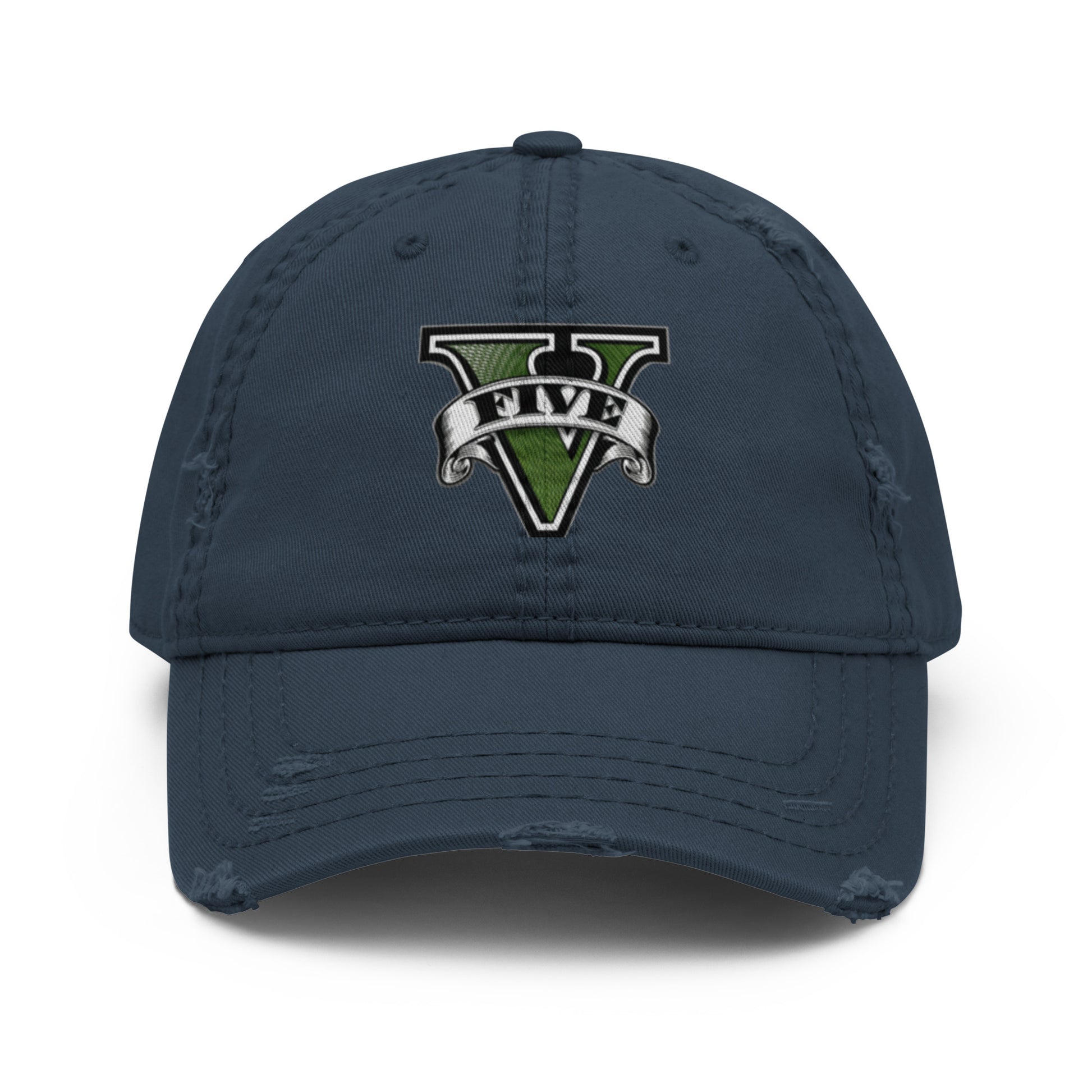Casquette effet use GTA V bleu marine devant vue 2 - Vetshopidee
