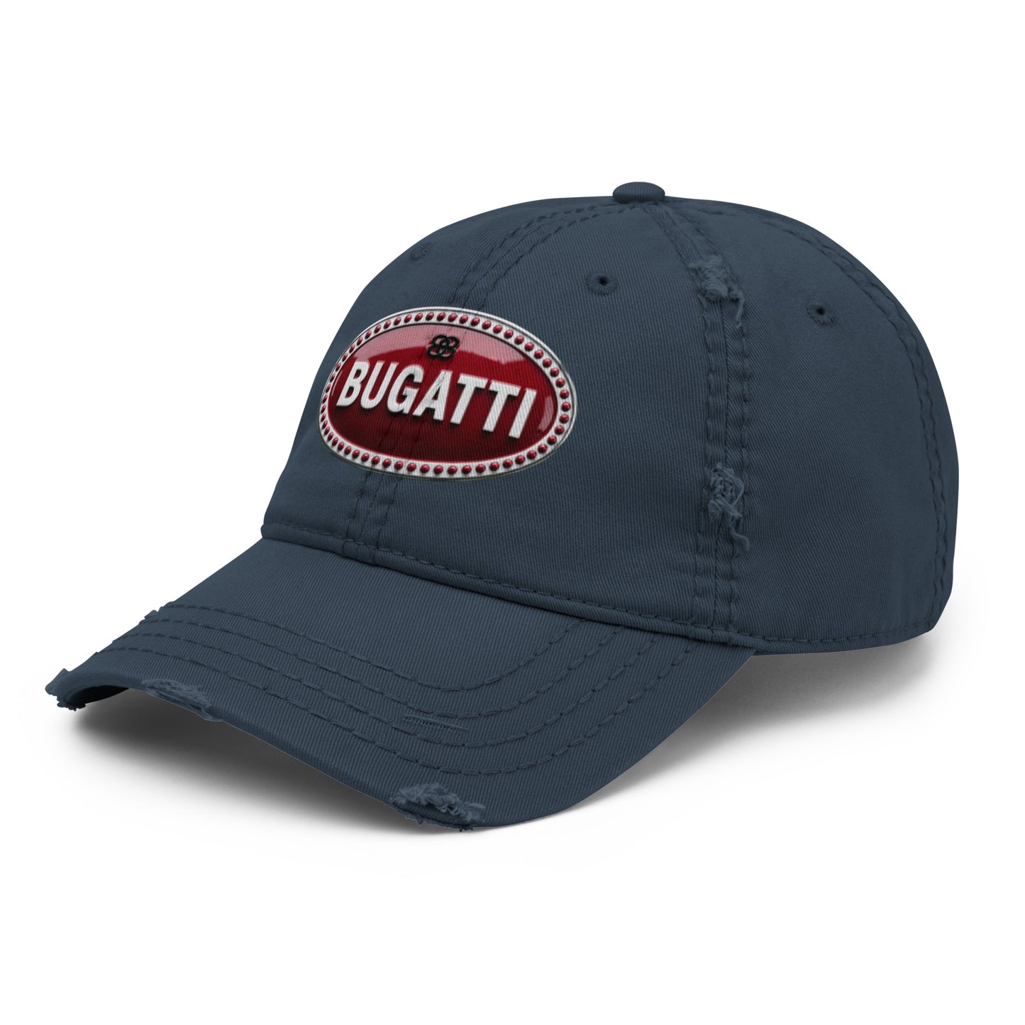Casquette effet use BUGGATI bleu marine avant gauche - Vetshopidee