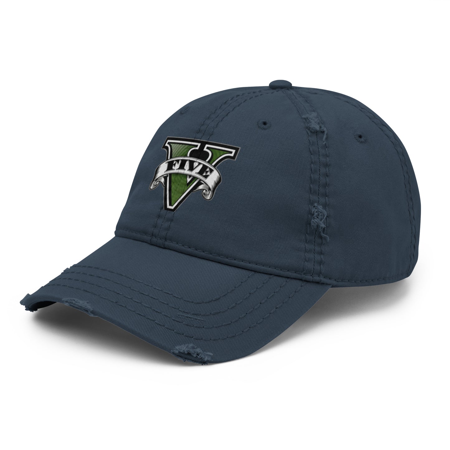 Casquette effet use GTA V bleu marine avant gauche - Vetshopidee
