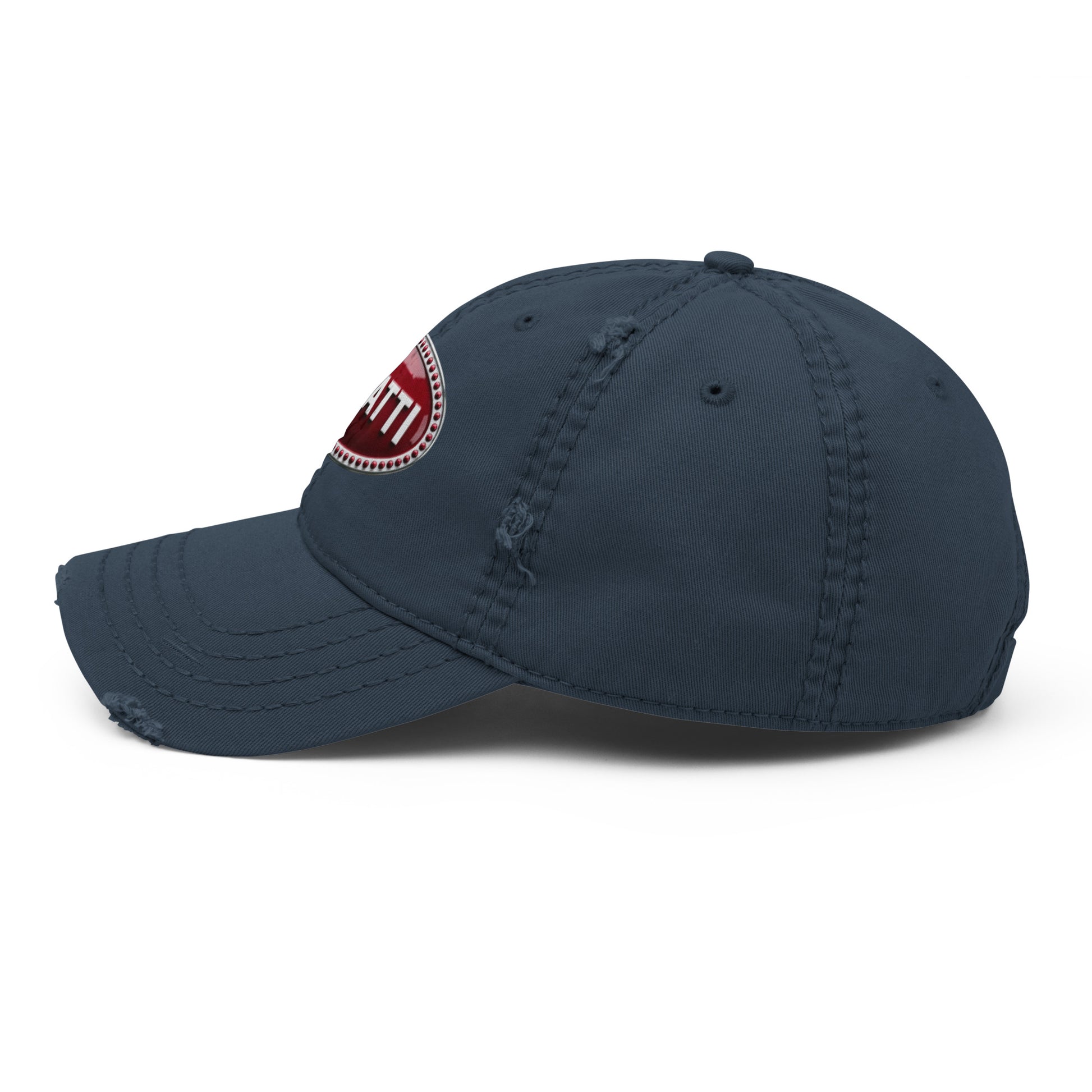 Casquette effet use BUGGATI bleu marine cote gauche - Vetshopidee