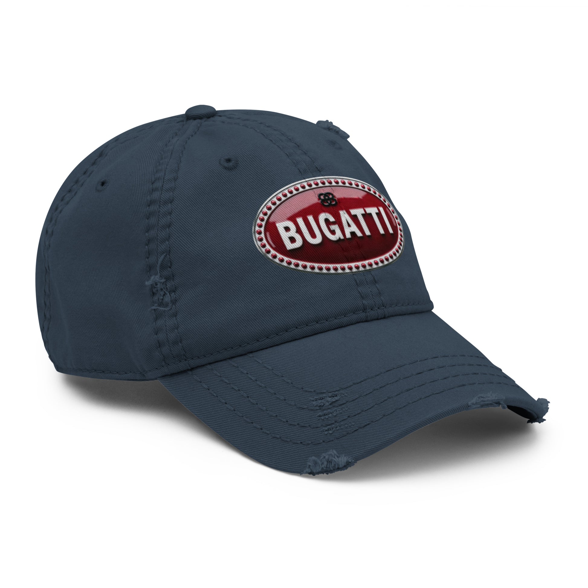 Casquette effet use BUGGATI bleu marine avant droit - Vetshopidee