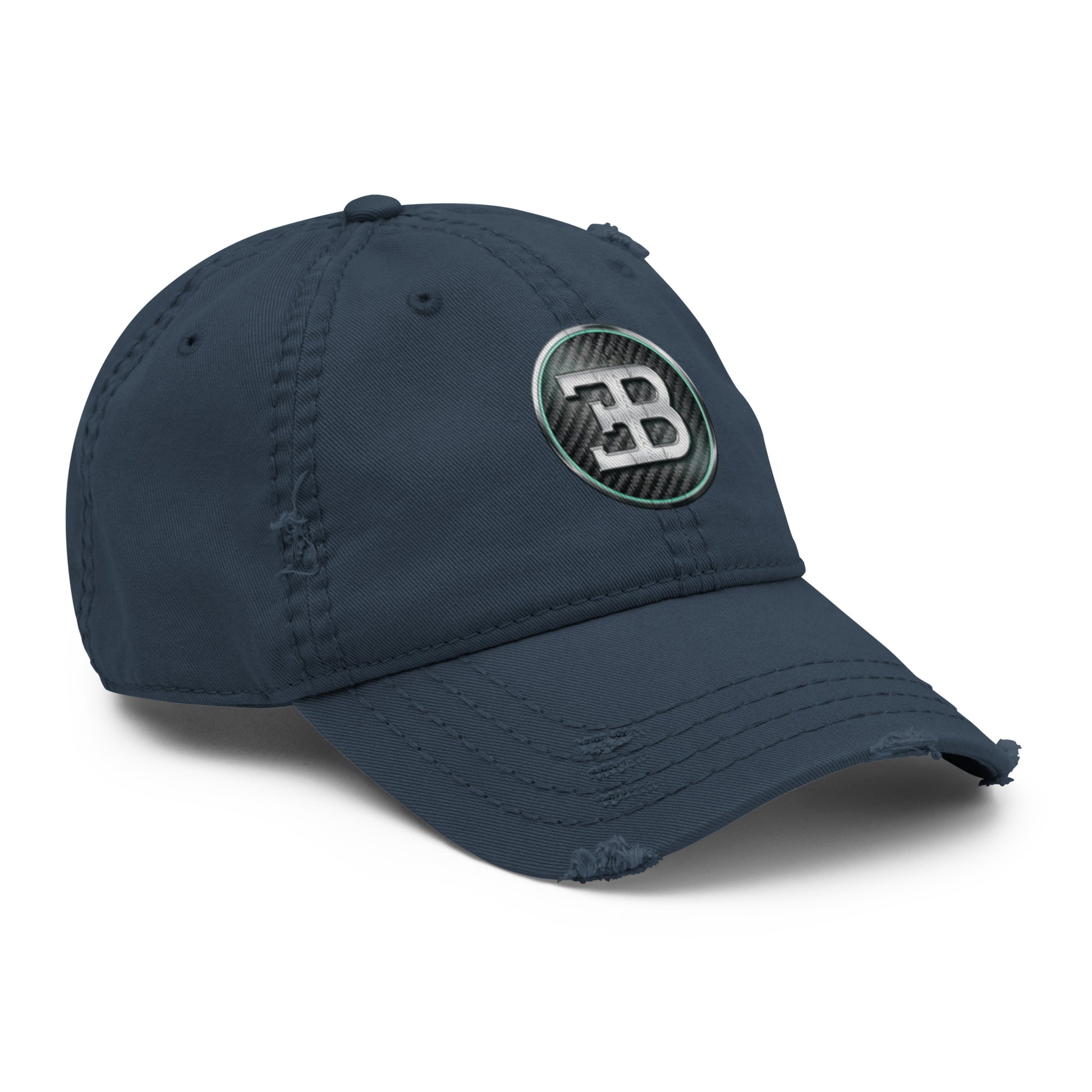 Casquette effet use BUGGATI 2 bleu marine avant droit - Vetshopidee