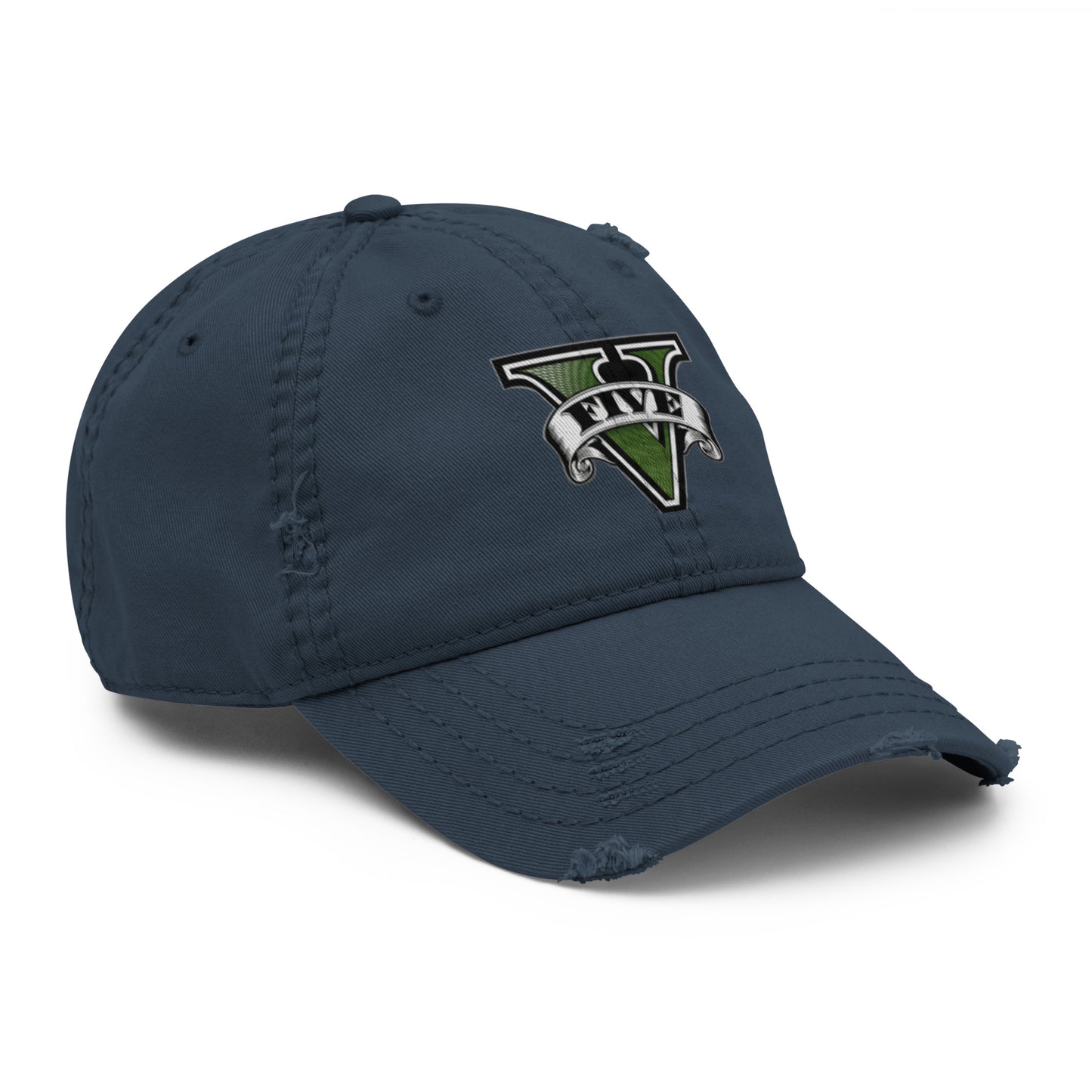 Casquette effet use GTA V bleu marine avant droit - Vetshopidee